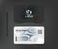 Vector design formal black and white modern business card template