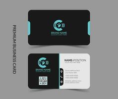 Clean and unique professional business card template, visiting card, business card template with gradient color design vector
