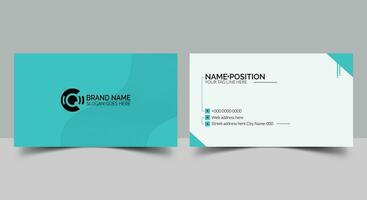 Clean and unique professional business card template, visiting card, business card template with gradient color design vector