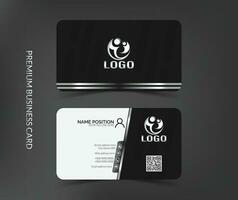 Vector design formal black and white modern business card template