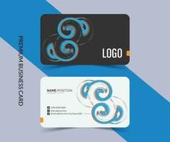 Clean and unique professional business card template, visiting card, business card template with gradient color design vector