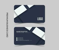 Blue modern creative Black and white business card and name card,horizontal simple clean template vector design