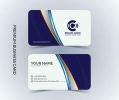 Elegant business card,Horizontal simple clean layout design template vector