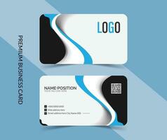 Elegant business card,Horizontal simple clean layout design template vector