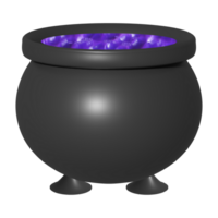 3d illustration de poison noir pot png