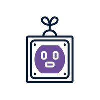 eco socket dual tone icon. vector icon for your website, mobile, presentation, and logo design.