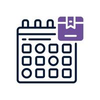delivery schedule dual tone icon. vector icon for your website, mobile, presentation, and logo design.
