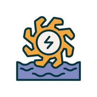 hydropower filled color icon. vector icon for your website, mobile, presentation, and logo design.