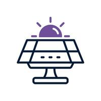 solar panel dual tone icon. vector icon for your website, mobile, presentation, and logo design.