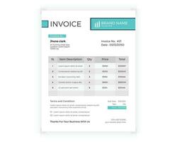 Creative invoice template vector. vector