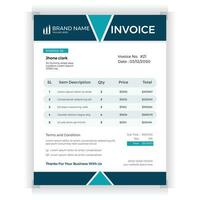 Business Invoice design for corporate office. vector