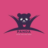 Panda logo design template. vector