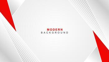 Modern abstract white and red background with diagonal lines vector