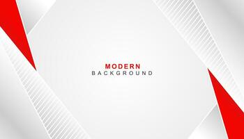 Modern abstract white and red background with diagonal lines vector