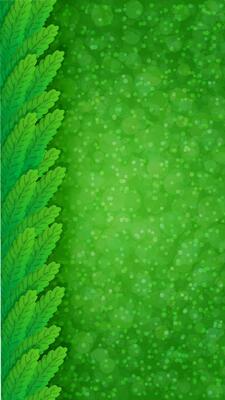 Christmas tree green Christmas story frame template. Background with Copy Space.