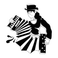 Trendy Melodeon Concepts vector