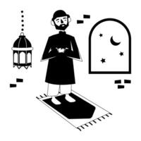 Trendy Muslim Praying vector