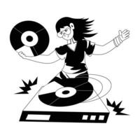 Trendy DJ Concepts vector