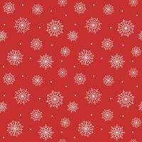 Pattern snowflakes red vector