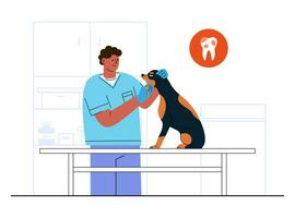 Dental checkup pet concept illustration vector