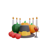 3d rendering Thanksgiving Feast png