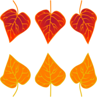 otoño caído hojas follaje gráfico colores rojo naranja png