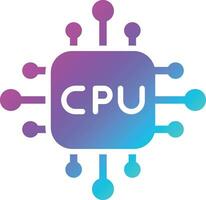 ilustración de diseño de icono de vector de cpu