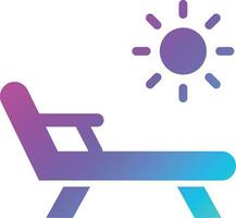 Deck Chair Vector Icon Design Illustration