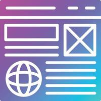 Wireframe Vector Icon Design Illustration