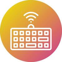 Wireless keyboard Vector Icon Design Illustration