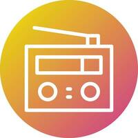 ilustración de diseño de icono de vector de radio