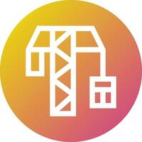 Tower Crane Vector Icon Design Illustration