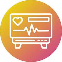 Heart Monitoring Vector Icon Design Illustration