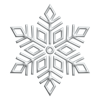 3d realistic white snowflake png