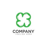 Simple swirl Clover symbol logo concept template design vector