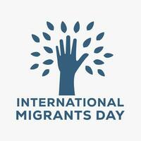 internacional migrantes día ilustración en plano diseño vector