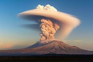 nature disaster volcanic eruption AI Generated photo