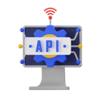 API Setting Coding 3D Illustrations png