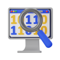 Binary Code Coding 3D Illustrations png