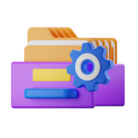 03 File Management Design and Development 3D Illustrations png