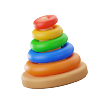 Stacking Ring Kids Education Toys 3D Illustrations png