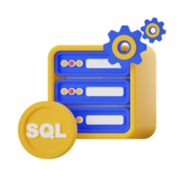 sql base de données codage 3d des illustrations png