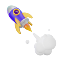 Rocket Space Object 3D Illustrations png