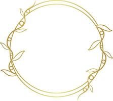 Luxury leaf circle for wedding vector