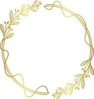 Luxury leaf circle for wedding vector