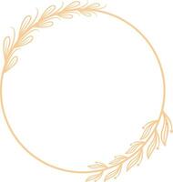 Luxury leaf circle for wedding vector