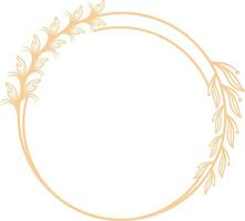 Luxury leaf circle for wedding vector