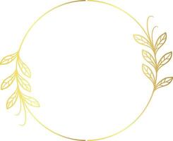 Luxury leaf circle for wedding vector