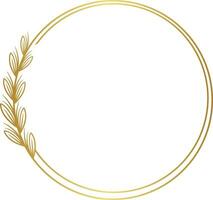 Luxury leaf circle for wedding vector