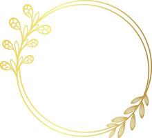 Luxury leaf circle for wedding vector